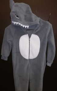 Kids Costumes to Hire - Shark Onesie Child - 4-5 years